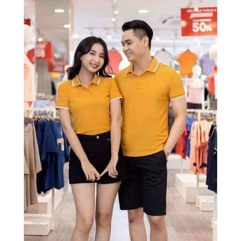 Áo POLO Nam Nữ Trơn ,vải thun co giãn 4C