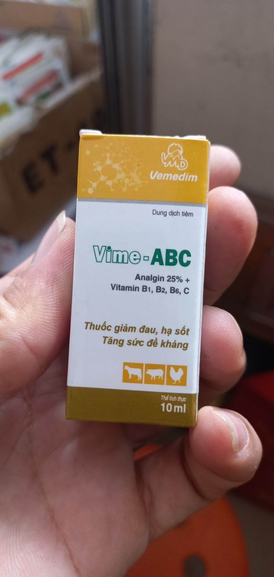 Vime. ABC giảm đau. hạ sốt. tăng sức đề kháng.heo. gà.vịt.