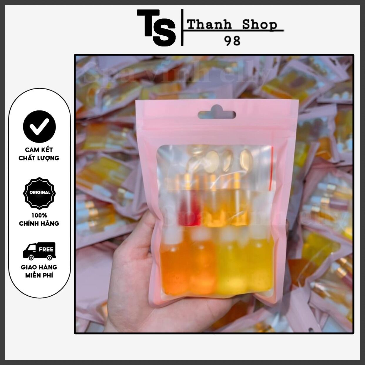 Sét Khử Thâm Kích Trắng Cho Body combo 7 chai Trộn Kem