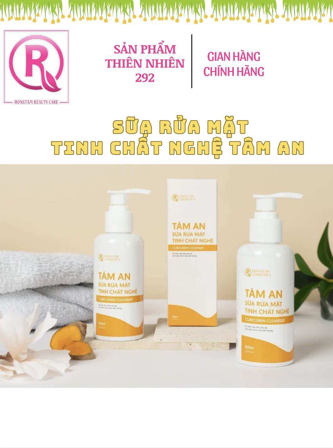 Sữa rửa mặt tinh chất nghệ Tâm An