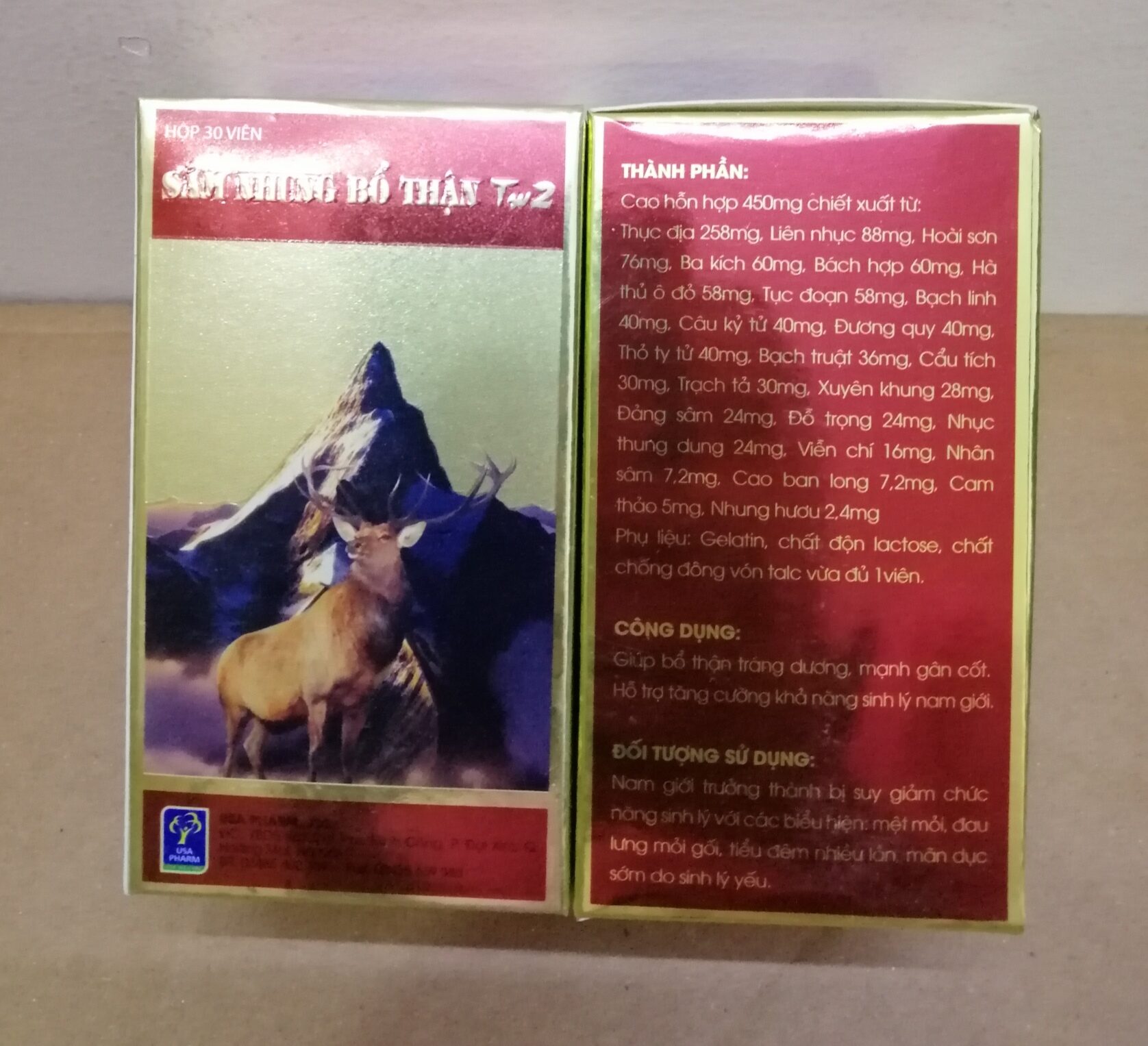 Sâm nhung bổ thận TW2, bổ thận tráng dương