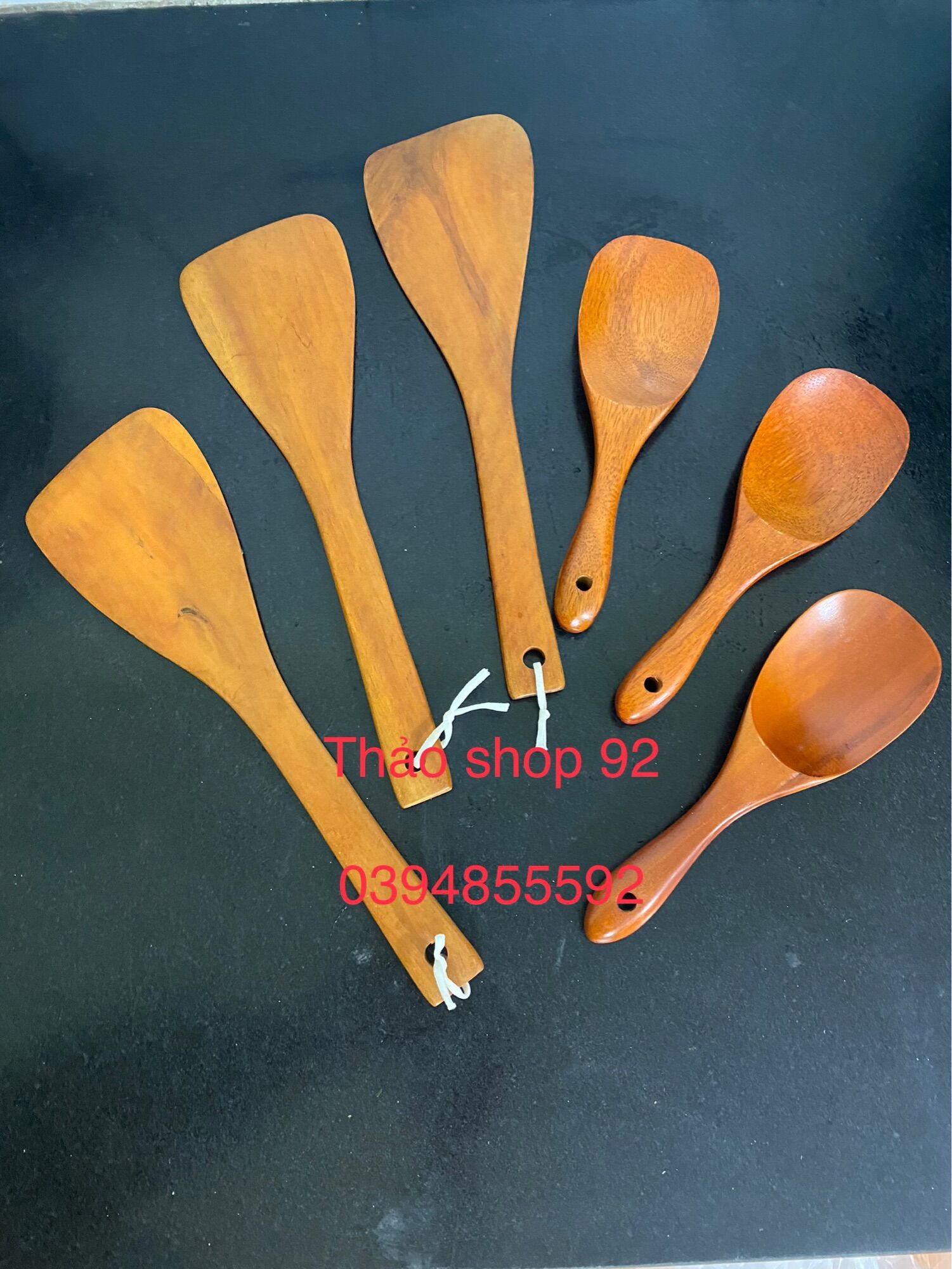 Muôi xới cơm-xẻng xào bằng gỗ