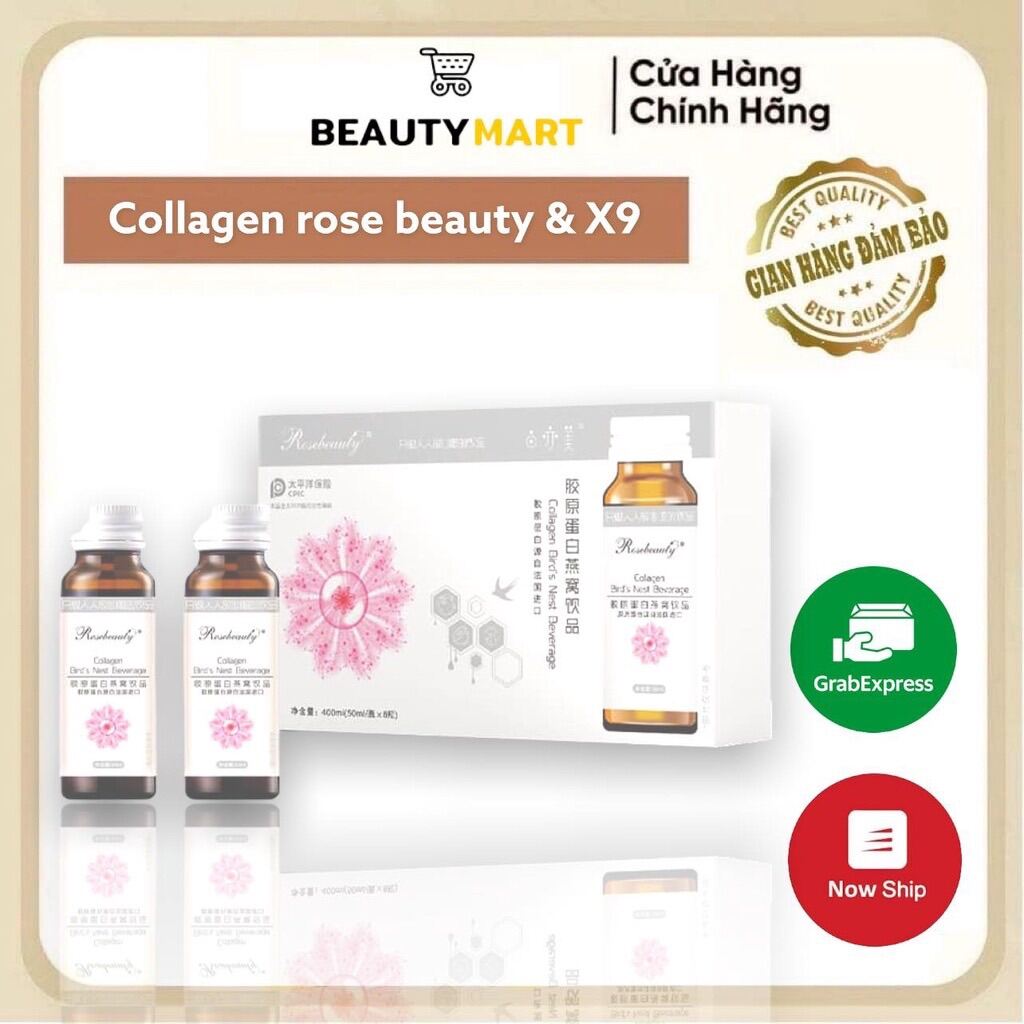 Collagen rose beauty yến trắng da x10 - Chính hãng