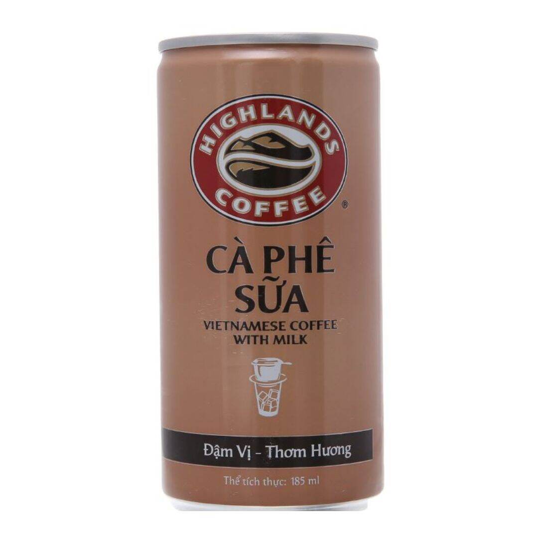 Thùng 24 lon Cà phê sữa Highlands Coffee 185ml / lon (24 lon x 185ml)