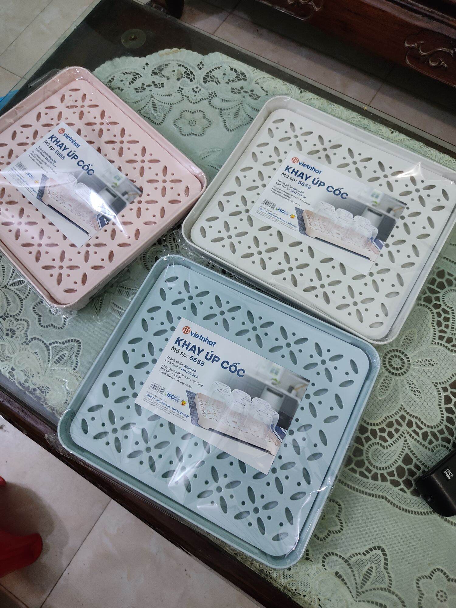 Khay úp cốc, chén 2 lớp hàng Cao cấp việt nhật