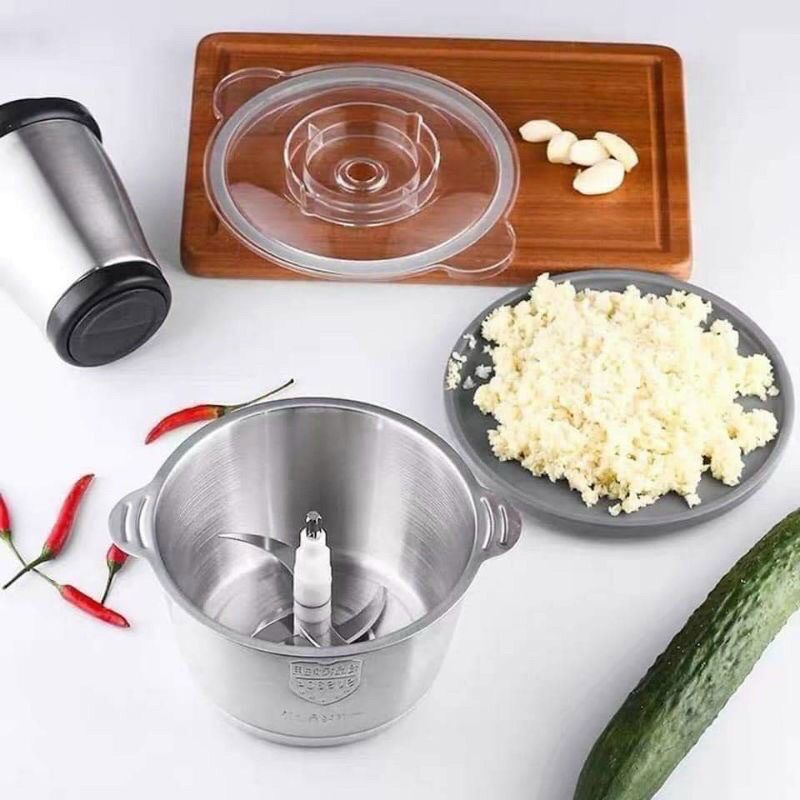 Máy xay thịt cối inox