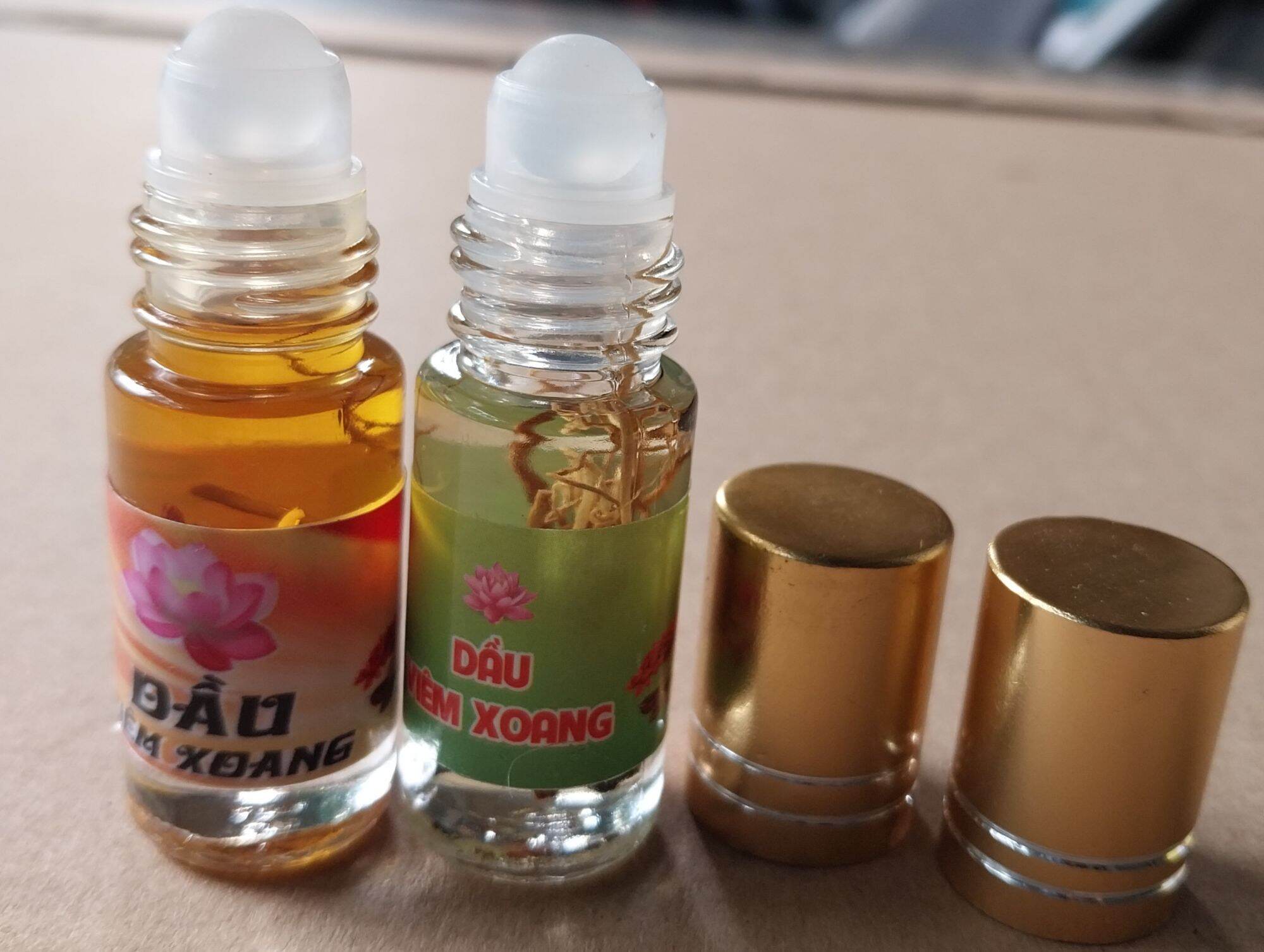 Combo dầu viêm xoang dạng lăn 5ml, viêm mũi dị ứng, hỗ trợ dứt hẳn,  1chai nước trắng, 1chai nước vàng