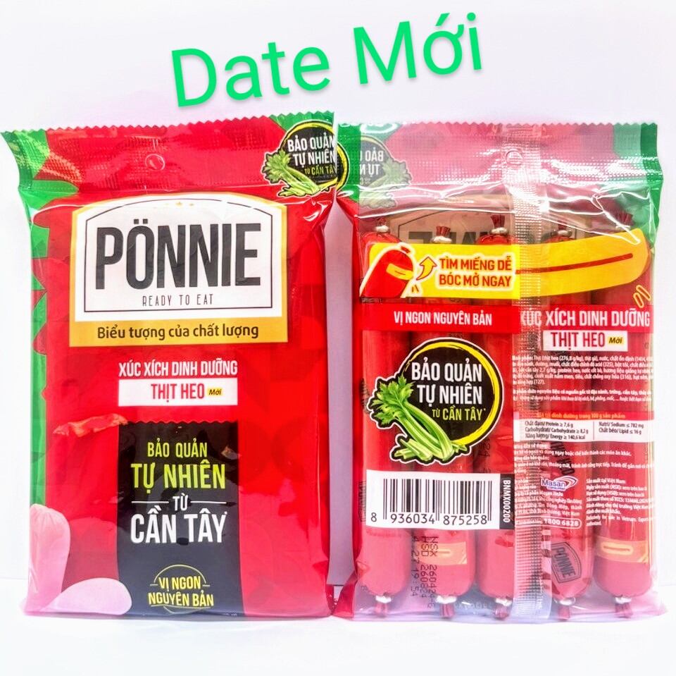 Combo 5 Bịch Xúc xích Ponnie (35gr x 5Cây) DATE GIAO MỚI