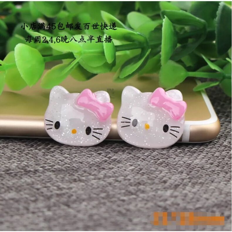 Gói 10 hạt charm hình mèo kitty