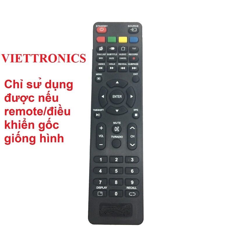 Remote điều khiển tivi Viettronics Smart