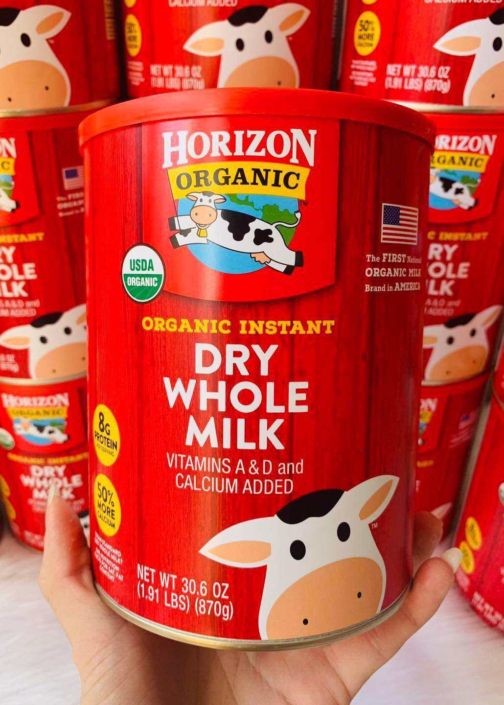 Sữa Tươi Nguyên Kem Dạng Bột Horizon Organic Dry Whole Milk 870g