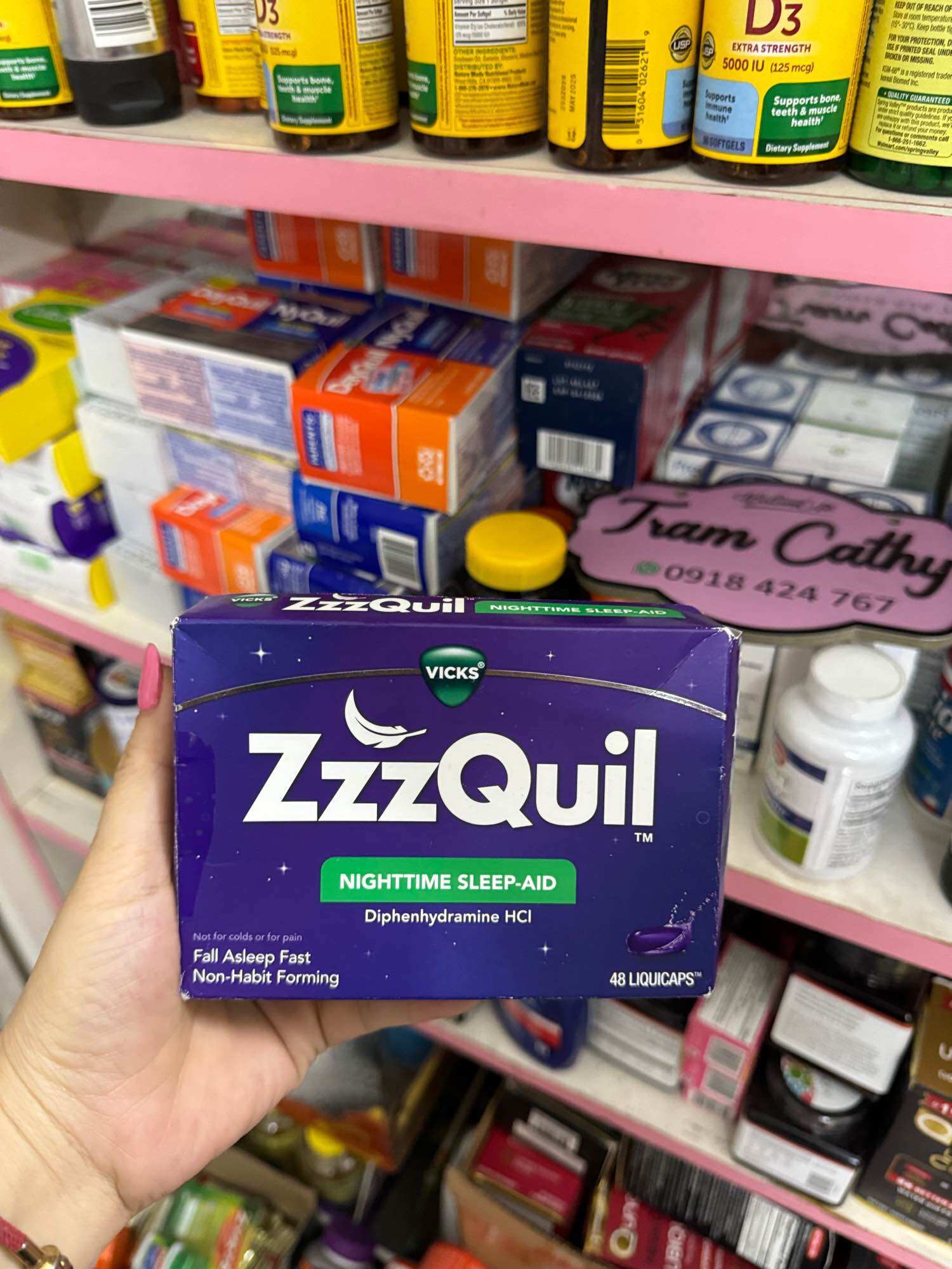 Viên uống giúp ngủ ngon Nyquil ZzzQuil Nighttime Sleep dayquil nyquil mỹ