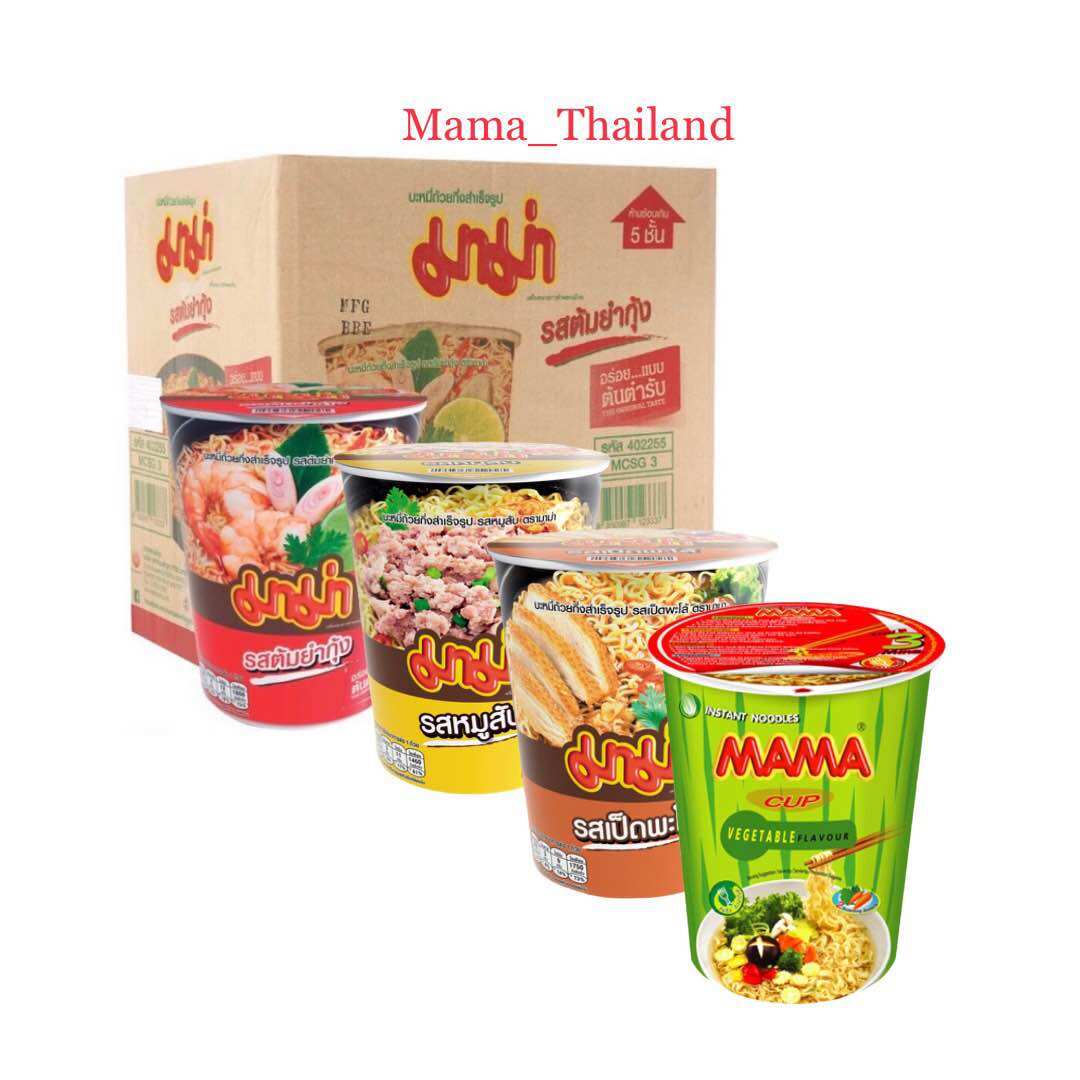 Mì Ly Mama Thái Lan Các Loại 60g(Hàng Chính Hãng)