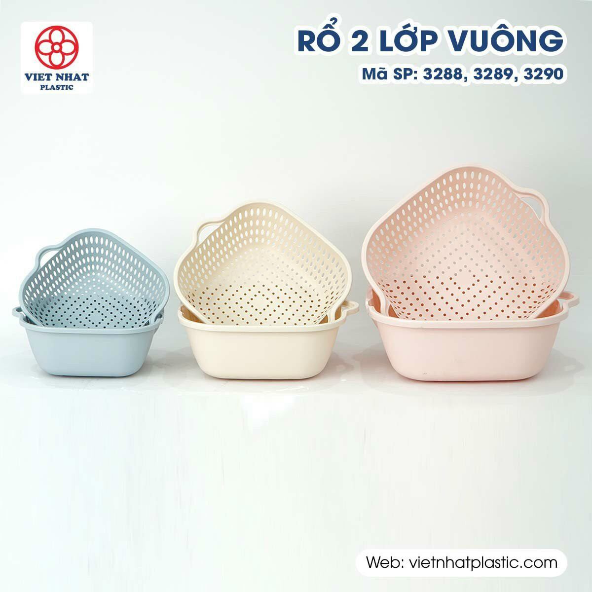 Sét 3 bộ rổ 2 lớp đa năng
