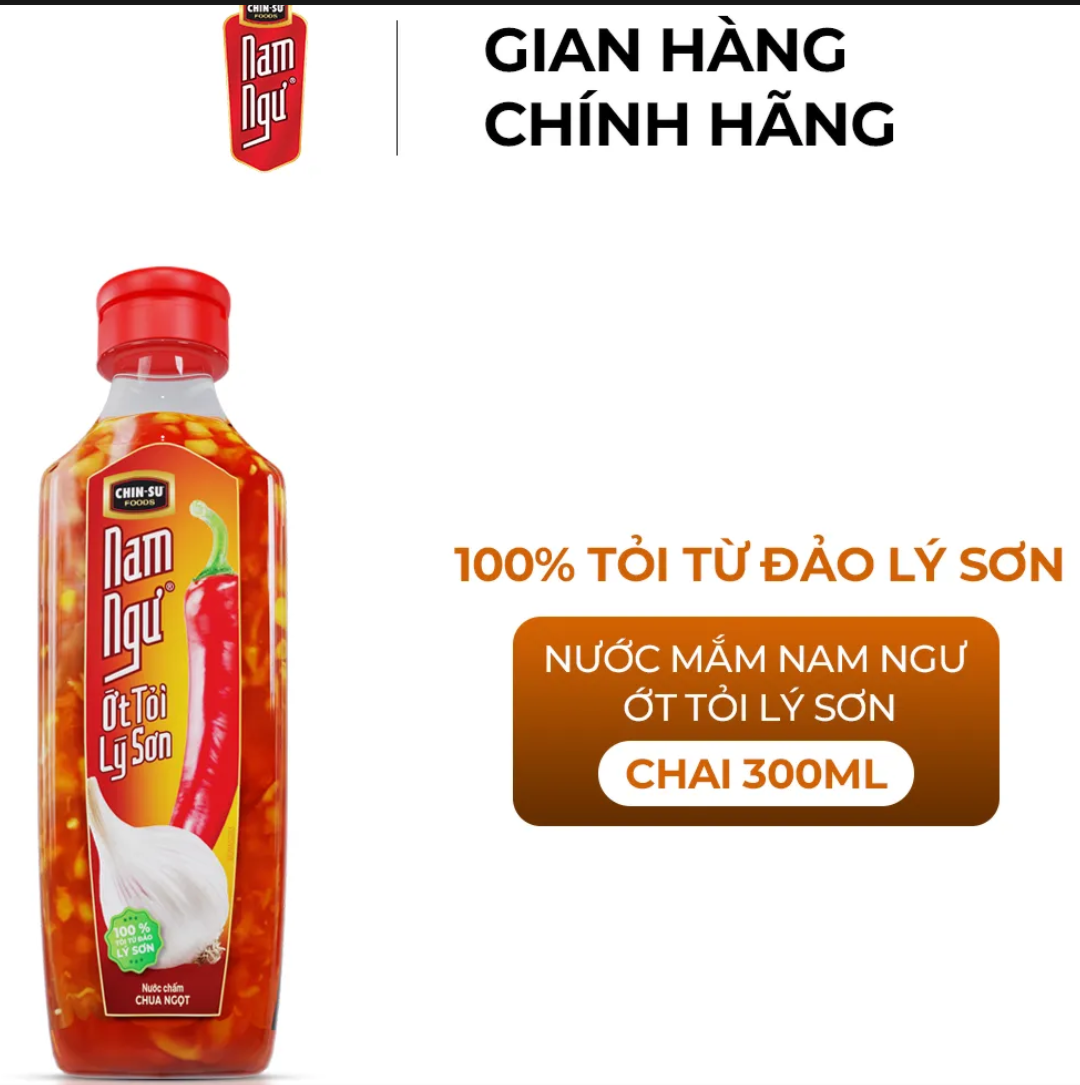 Nước mắm nam ngư tỏi ớt lý sơn 300ml ngon thơm đúng vị