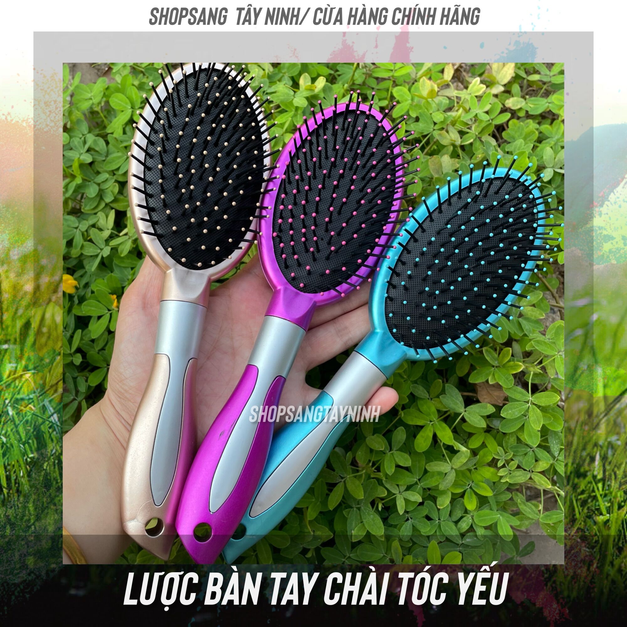 Lược chải tóc yếu - tóc giả - lược bàn tay 🍔 free ship 🍔
