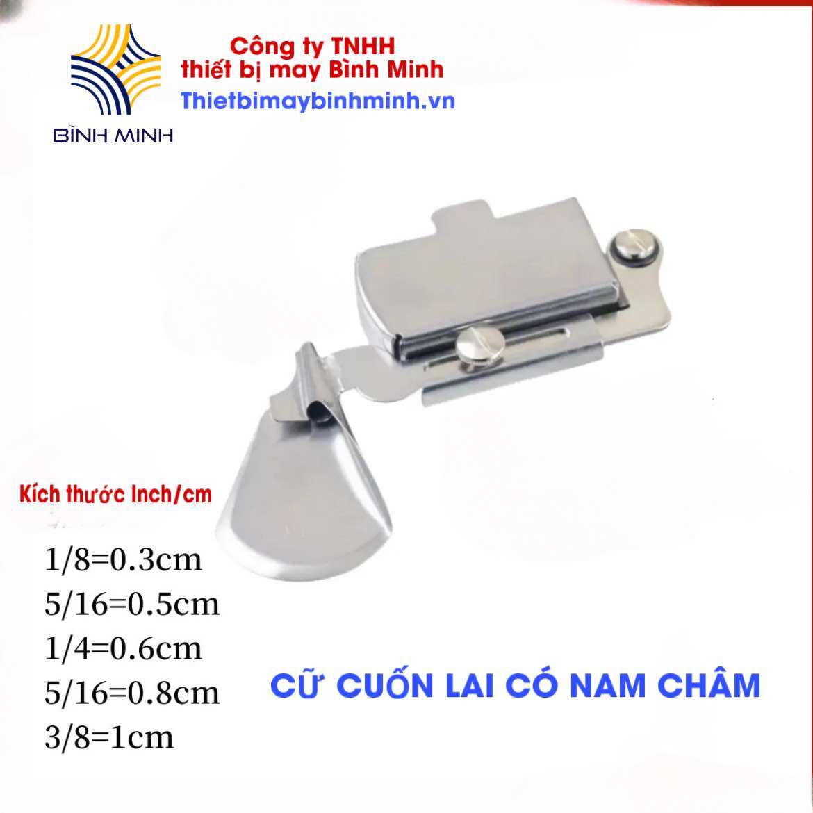 Cữ cuốn lai CÓ NAM CHÂM cuốn biên, cuốn gấu không cần bắt ốc