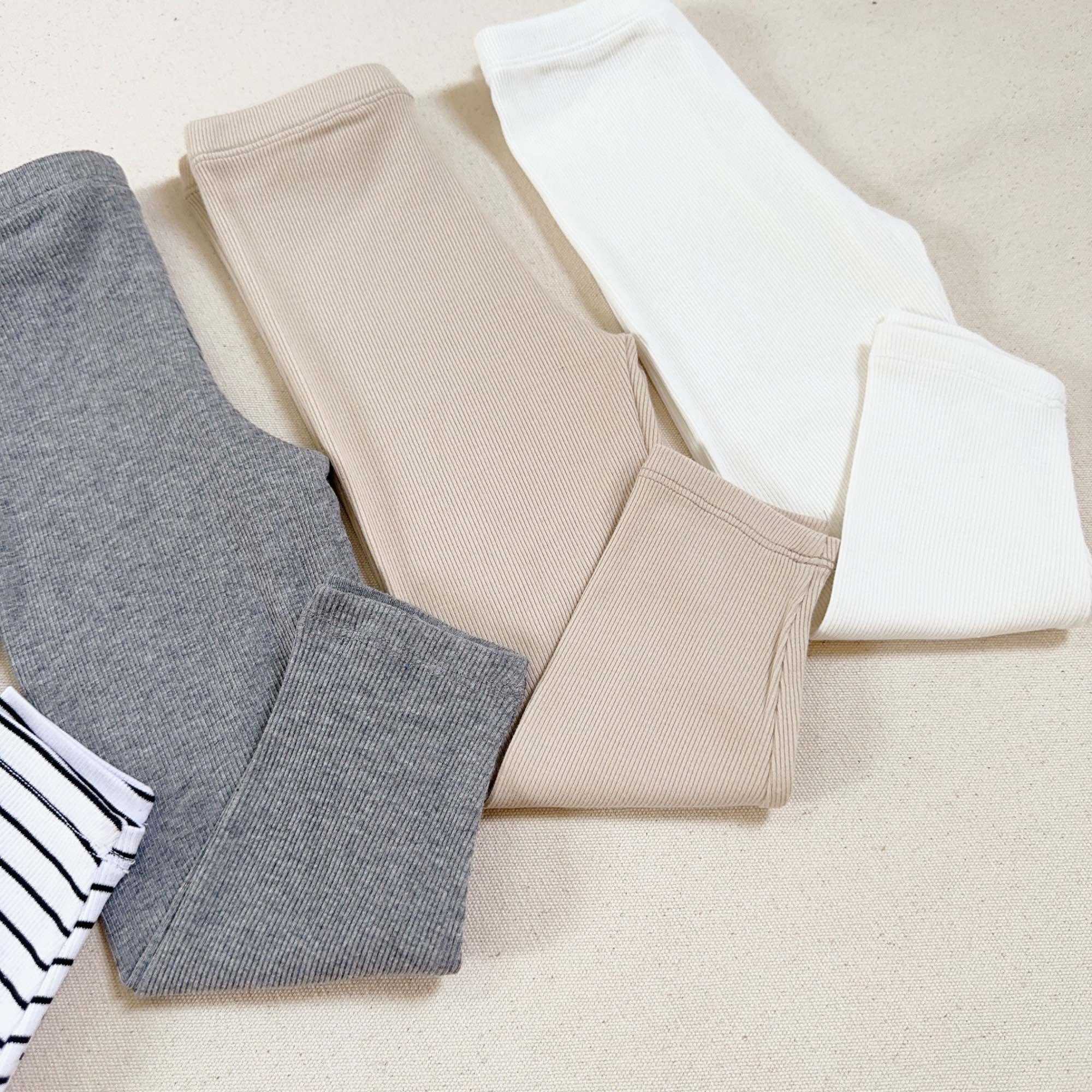 Set 4 quần legging tăm dài cho bé gái