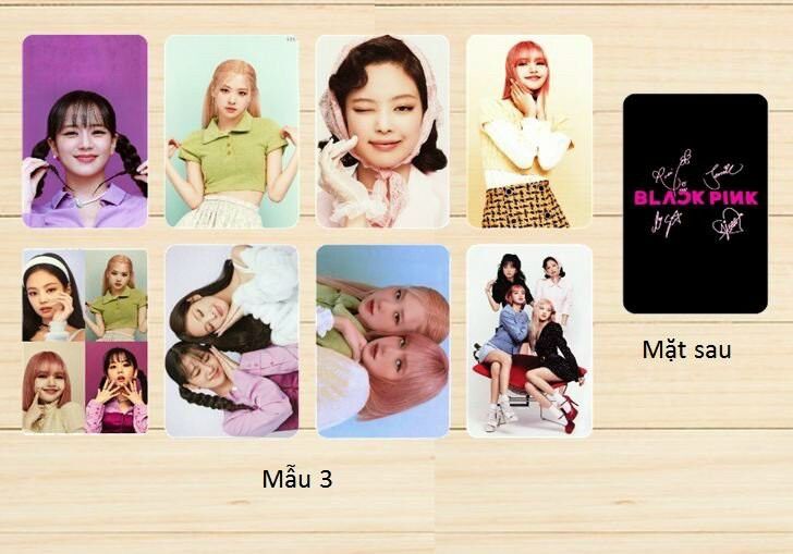Set 8 tấm bo góc Black Pink