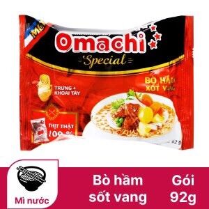 Thùng 10/ 30 gói mì khoai tây omachi special bò hầm xốt vang 92g 67909