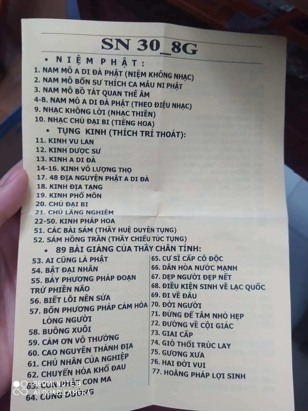 Thẻ nhớ máy nghe pháp thẻ 30