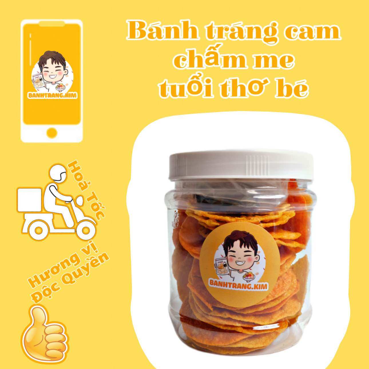 Bánh tráng cam chấm sốt me
