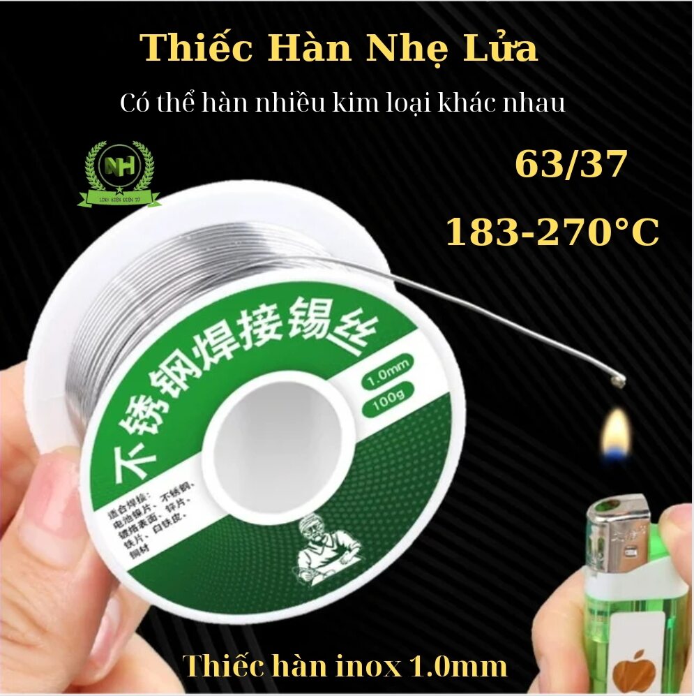 Thiếc hàn nhẹ lửa không chứa chì 63/37 thông lượng 2%