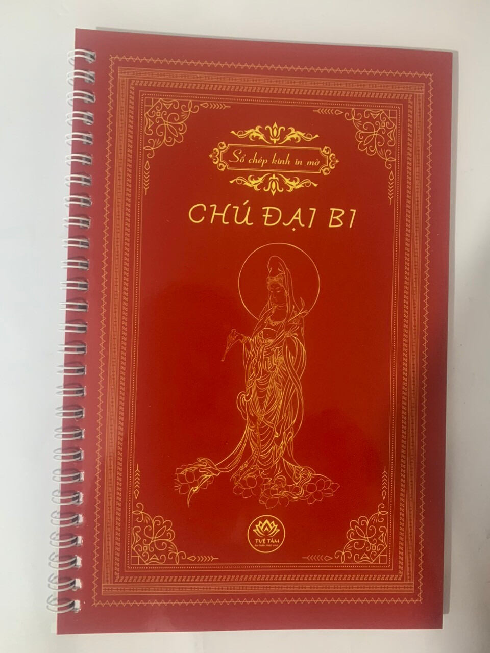 Vở chép kinh Chú Đại Bi in mờ