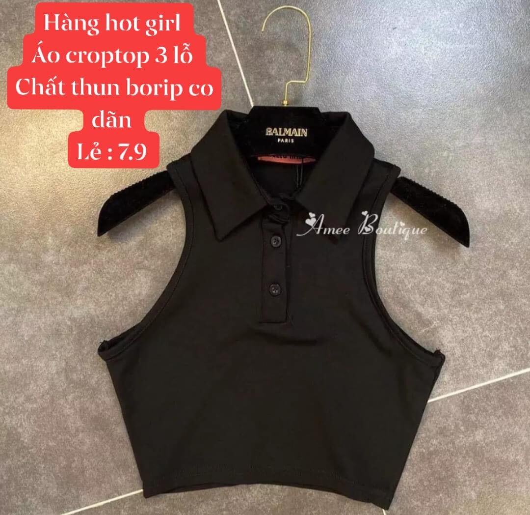 Áo ba lỗ cổ trụ xinh yêu yêu