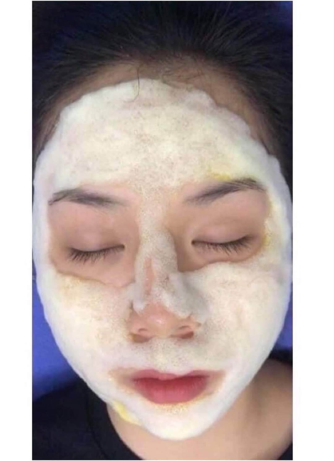 mặt nạ detox nghệ sủi bọt trắng da /thải độc cho da