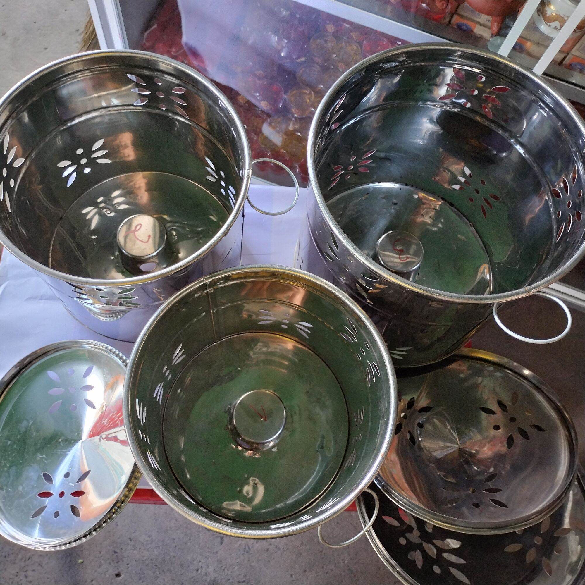 Thùng đốt giấy cúng inox có nắp/Thùng hóa vàng mã nhiều size