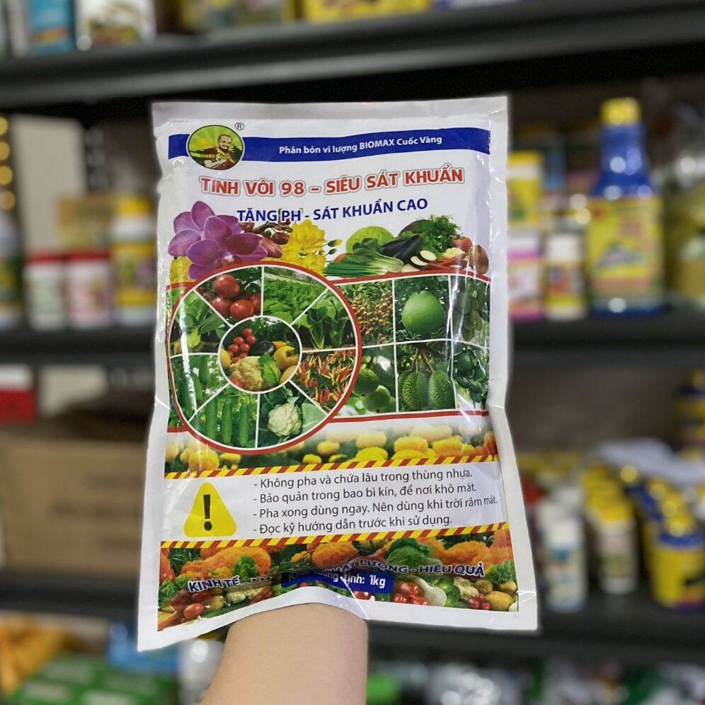 Tinh vôi 98 khử trùng sát khuẩn đất cây trồng 1kg