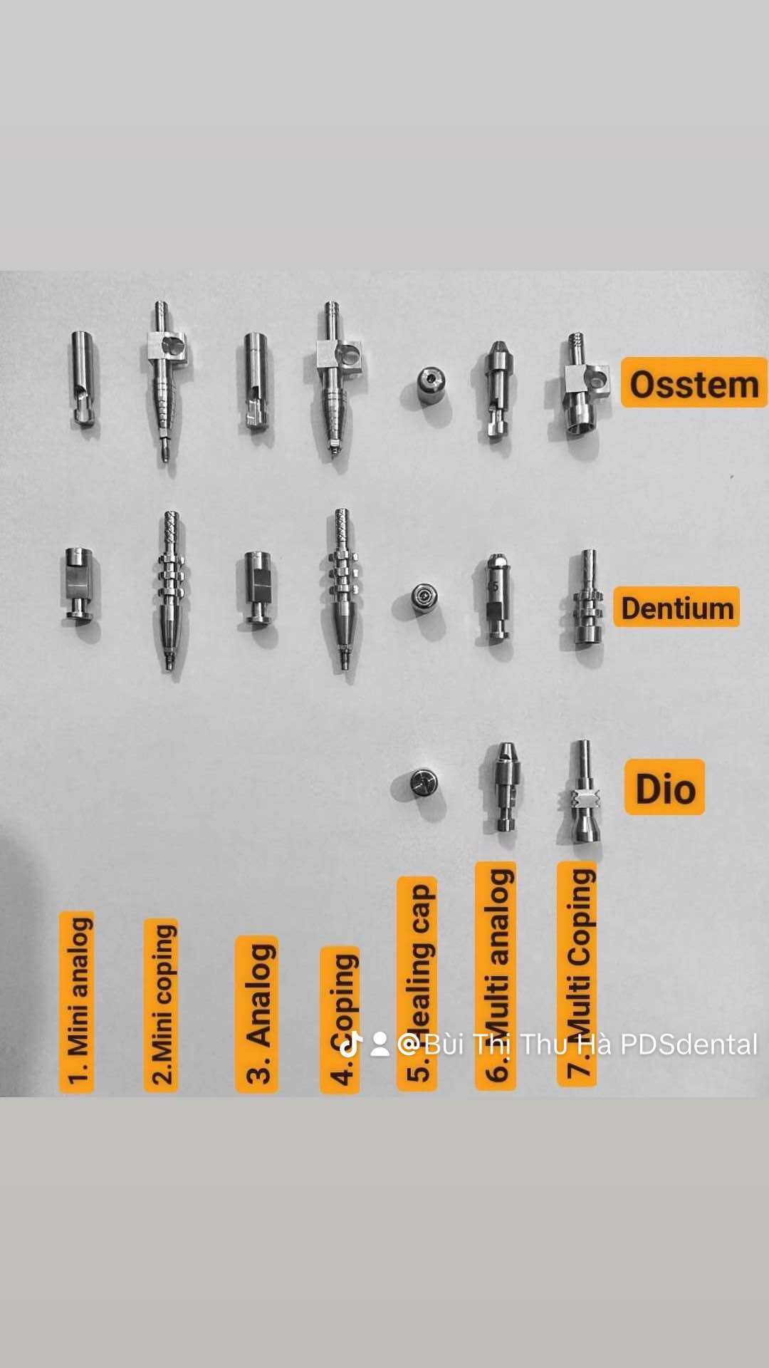 Copping lấy dấu khay hở implant dentium