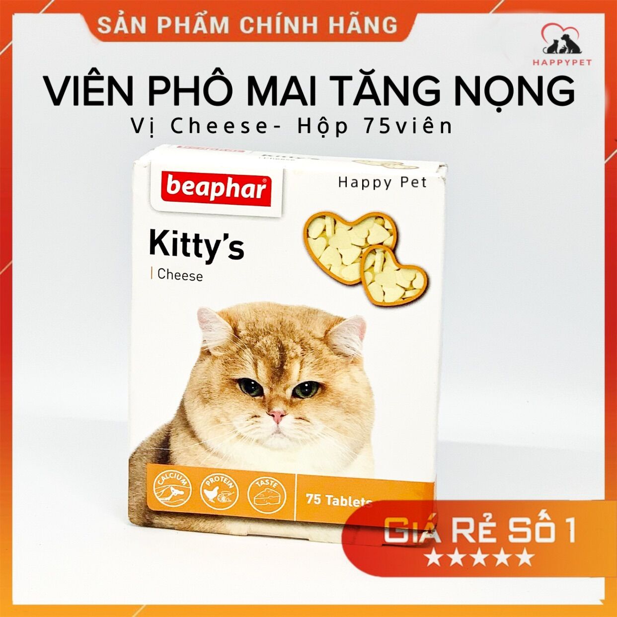 Phô mai tăng nọng cho mè Beaphar kitty nhập Nga
