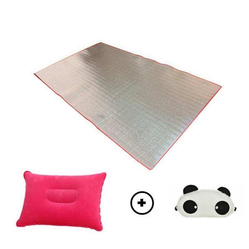Combo 3 món ngủ văn phòng Chiếu + Gối + Bịt mắt ( Có túi đựng)