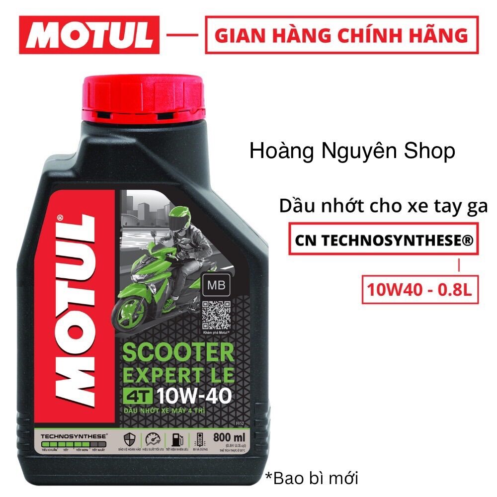 Dầu nhớt xe ga MOTUL SCOOTER EXPERT LE 10W40 0.8L ( Bán Tổng Hợp) SL MB - dầu nhớt Motul chính hãng