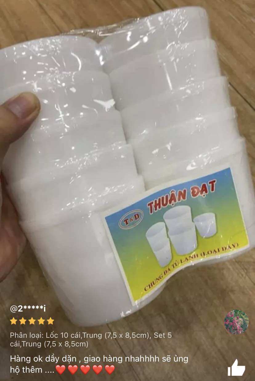 ❤️‍🔥Combo 10 Ly (chung) Làm Nước Đá Tủ Lạnh, Loại Dày