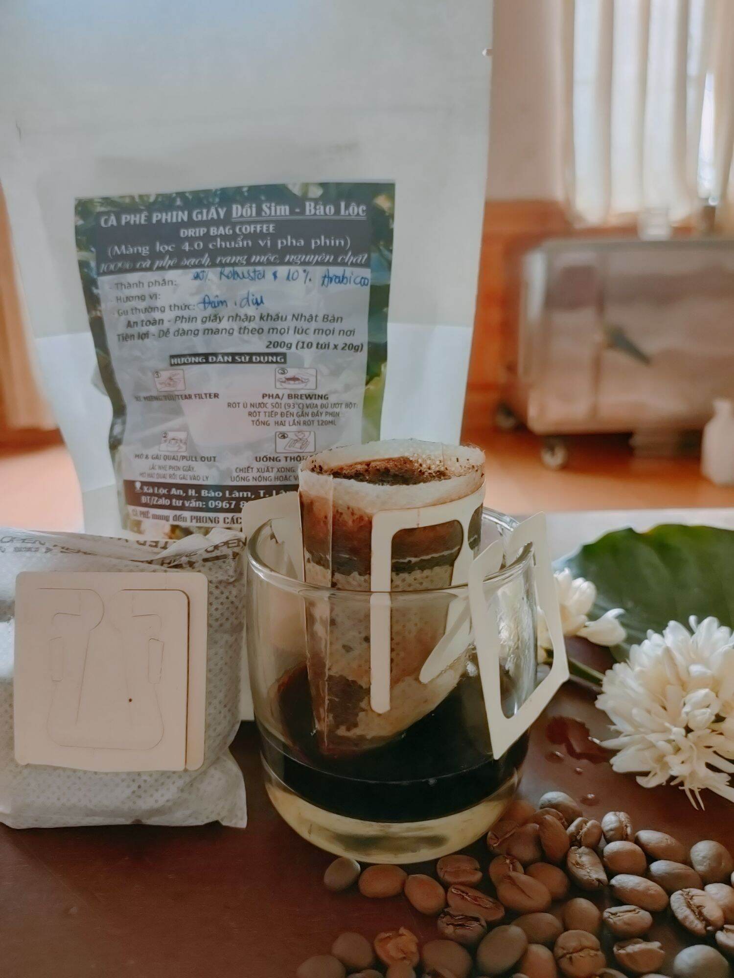 Coffee Special Robusta and Arabica Paper Filter Bags (7&3 Pure Wood Ratio - Drip Coffee (200Gram/10 Filter Bags)