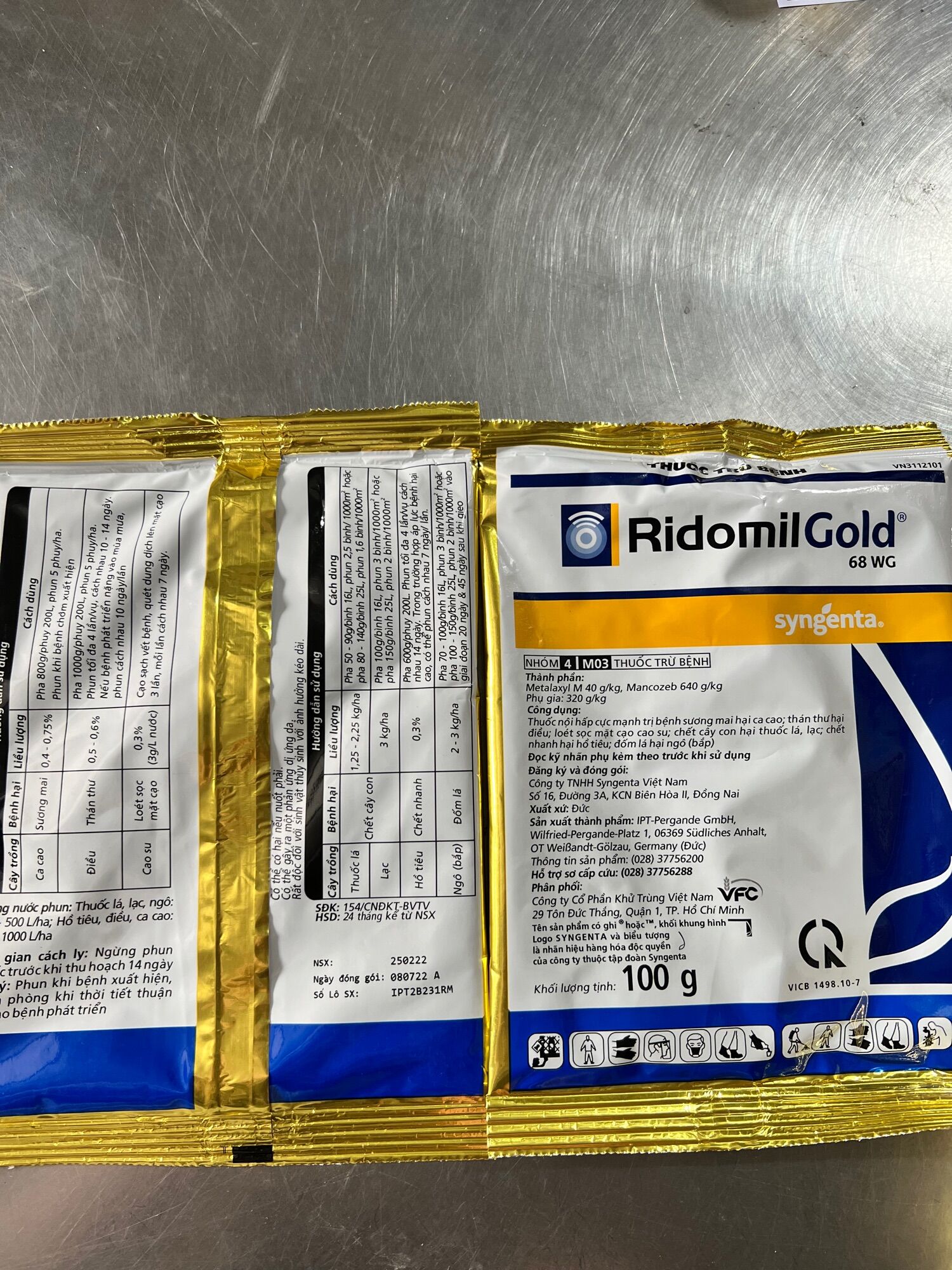 Trừ bệnh thối nhũn RidomilGold 68WG (100g)