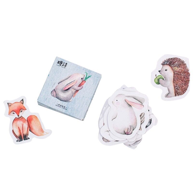 Hộp 45 miếng dán sticker hình thỏ đáng yêu