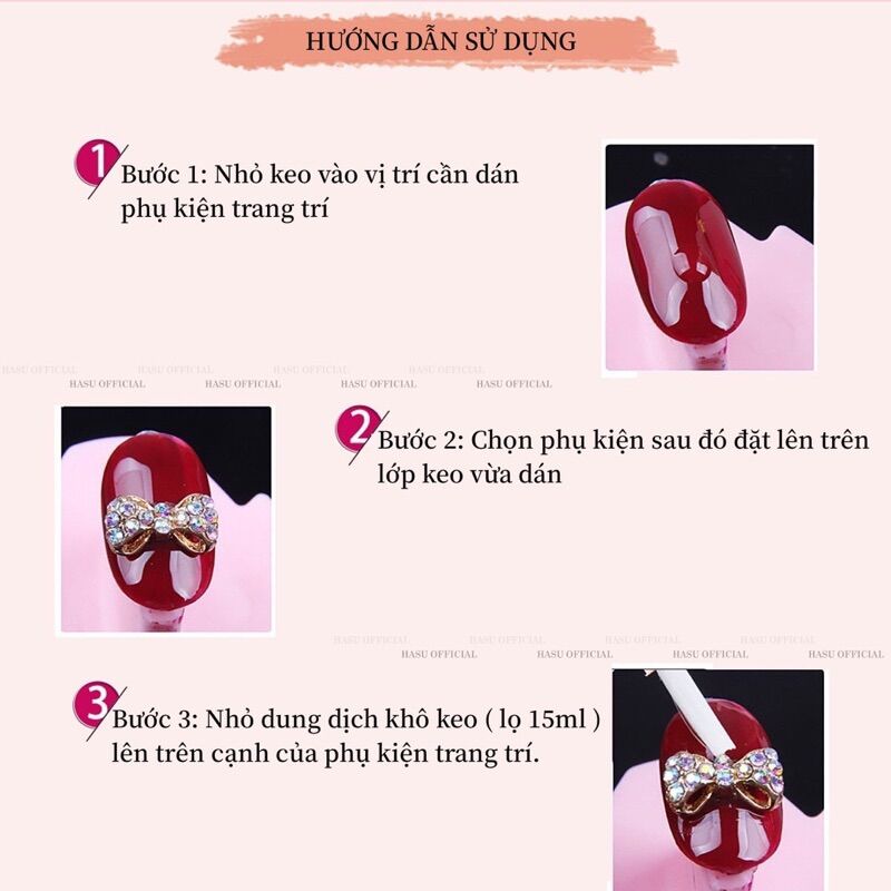 Keo Waloc up móng - đính đá siêu bền chắc