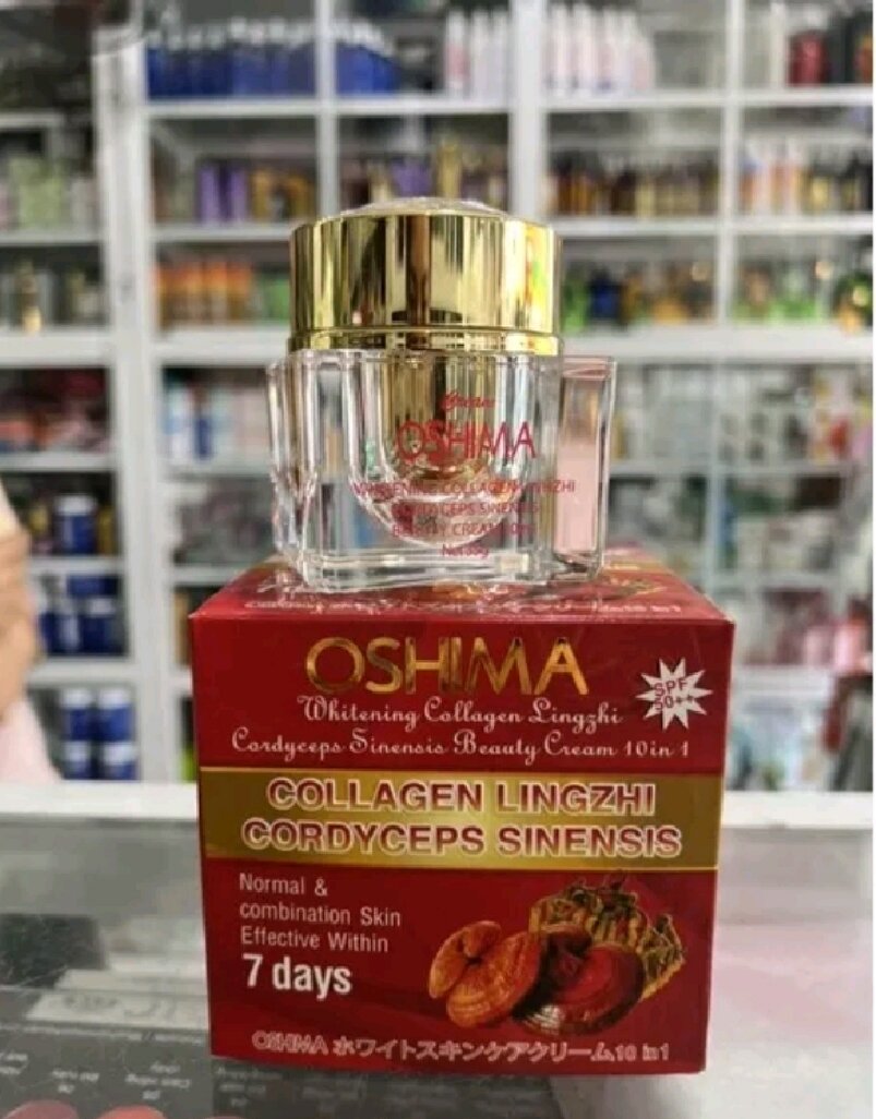 Kem oshima dưỡng trắng da cao cấp collagen linh chi _ đông trùng hạ thảo 10in1 35g