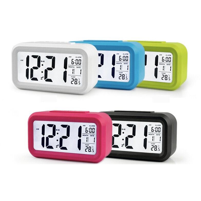 Giá bán Đồng hồ để bàn LCD - có nhiệt độ, báo thức, ngày tháng - KÈM 3 pin AAA