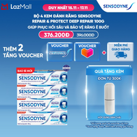 Bộ 4 Kem đánh răng SENSODYNE Repair & Protect Deep Repair 100g giúp phục hồi sâu và bảo vệ răng ê buốt