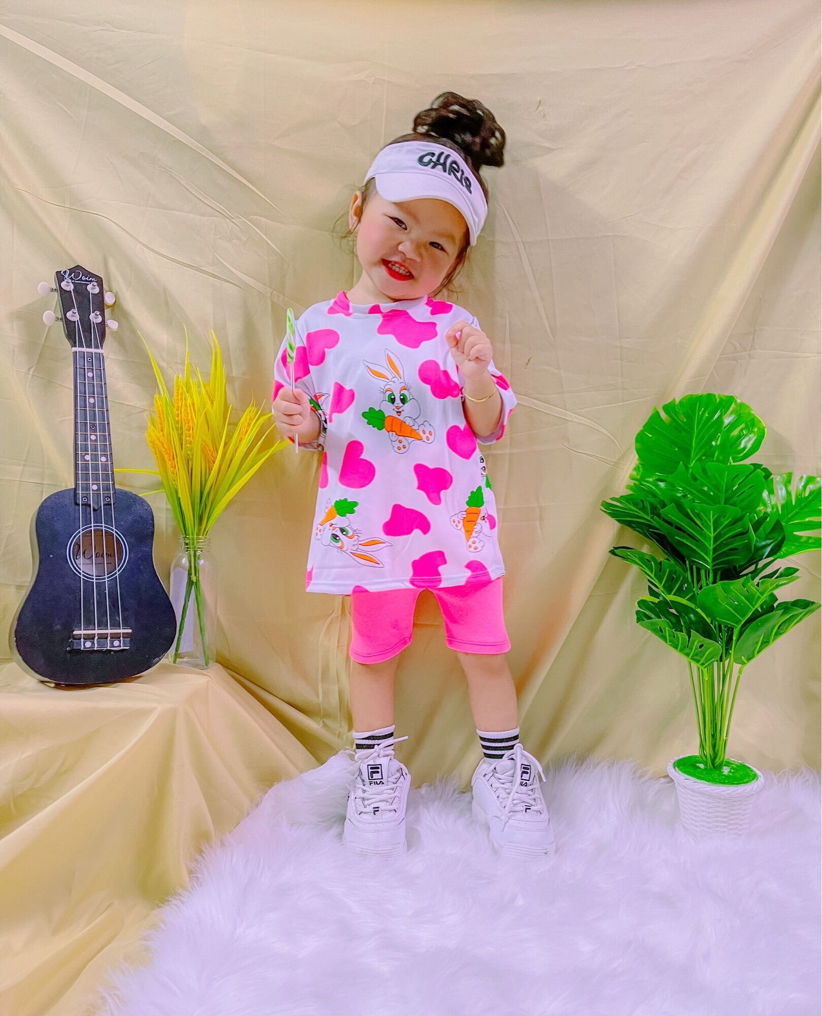 Set bộ bò sữa 4 màu cho bé gái (ảnh thật)