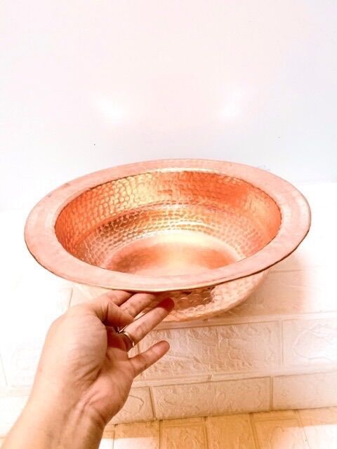 CHẬU ĐỒNG ĐỎ 36CM CHẤT LIỆU BẰNG ĐỒNG ĐỎ 💯