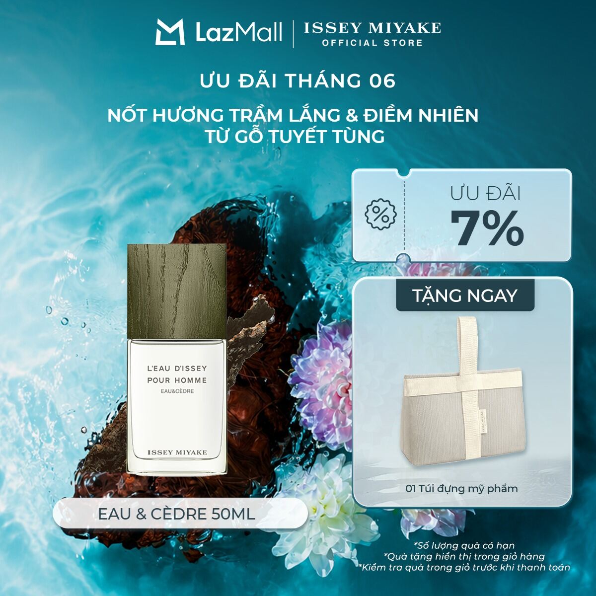 Nước Hoa nam Issey Miyake L’Eau d’Issey Pour Homme Eau  Cèdre Eau de Toilette Intense 50ml