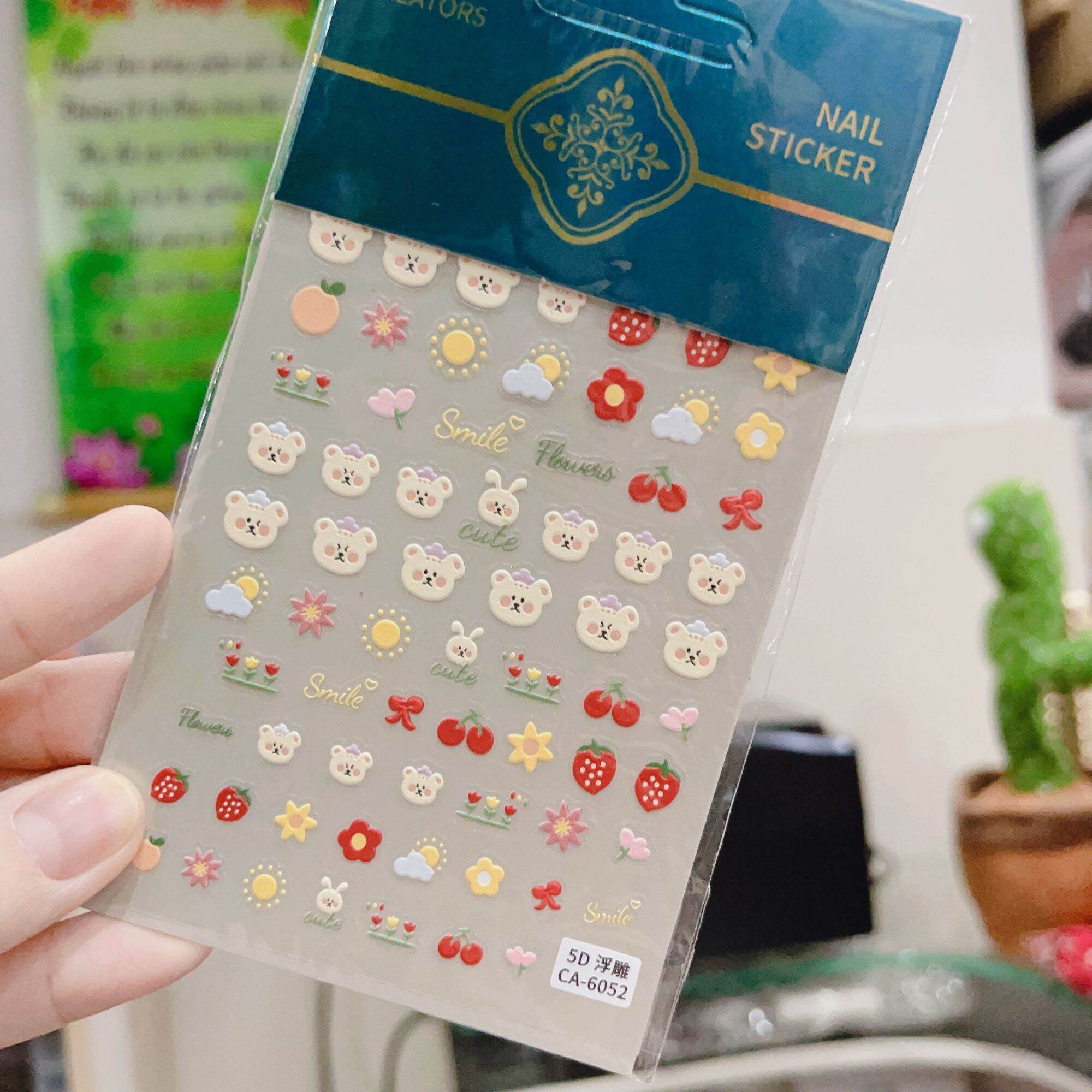 Sticker lụa Sticker 5D dán móng trang trí nail cao cấp