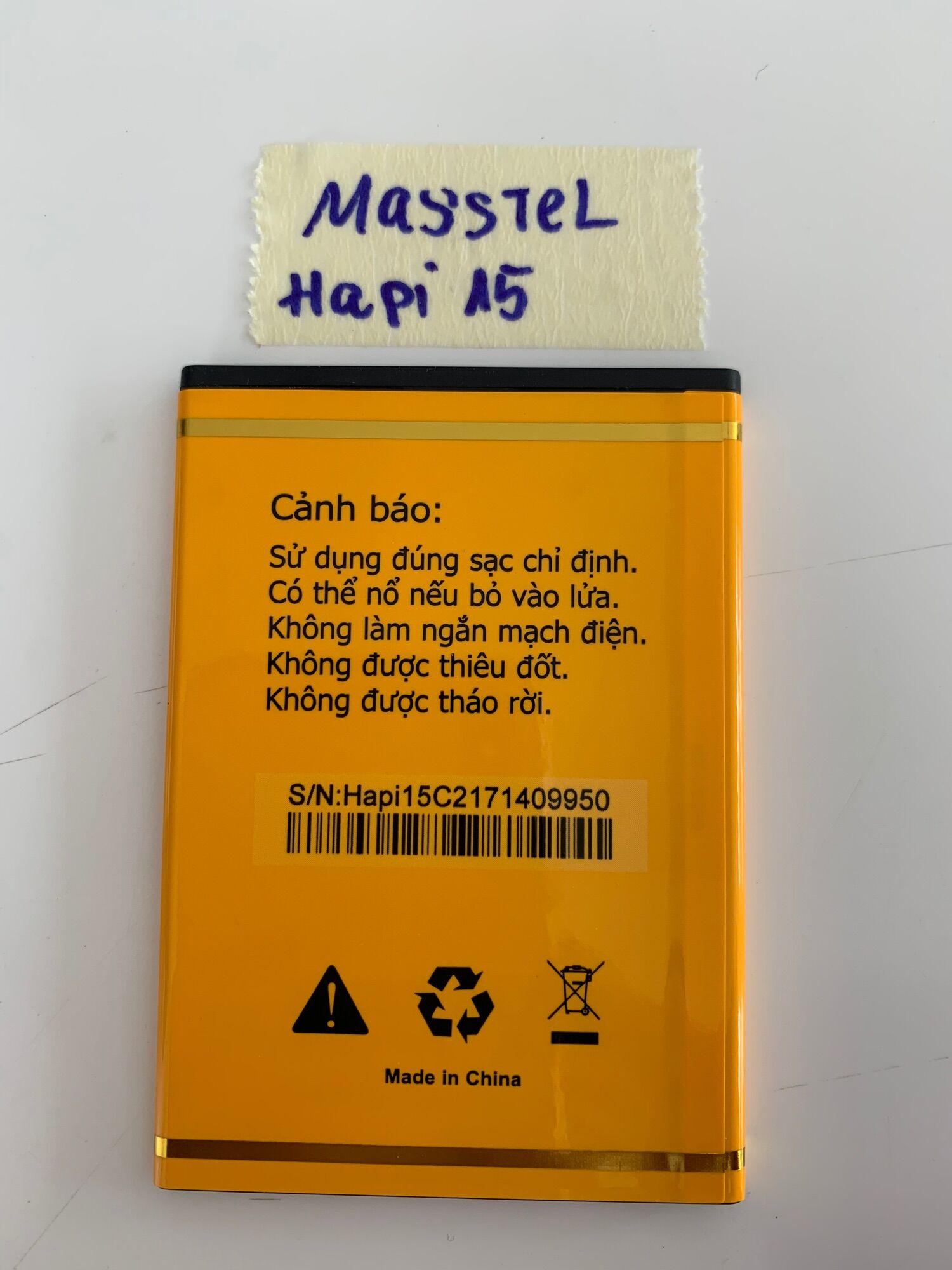 Pin Masstel Hapi 15 Chính Hãng Mới 100%