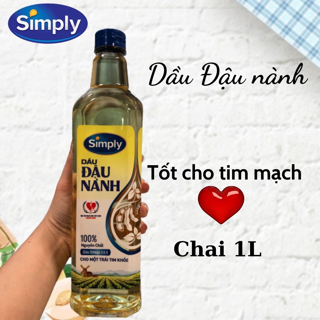 Dầu đậu nành simply chai 1lit